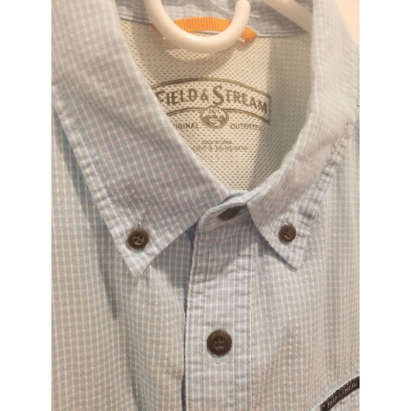Field & Stream Blue Short Sleeve Outdoor Fishing Shirt Mens Large - Picture 4 of 12